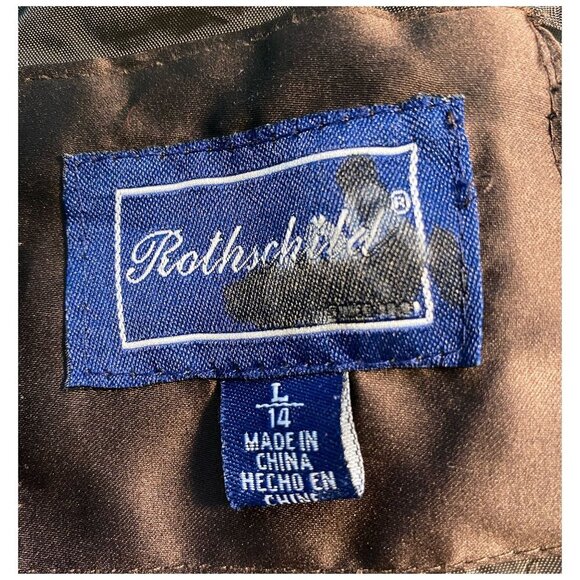 Rothschild Brown with Turquoise Trim Quilted Winter Coat GIRLS Size Large/14 - Picture 8 of 8